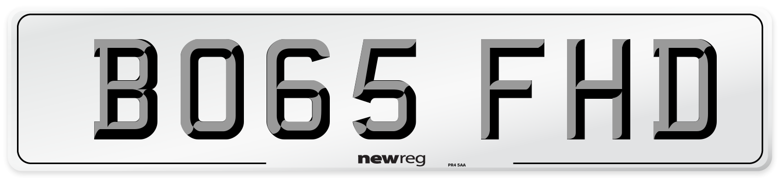 BO65 FHD Number Plate from New Reg